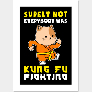 CUTE KUNG FU CAT JAPANESE Posters and Art